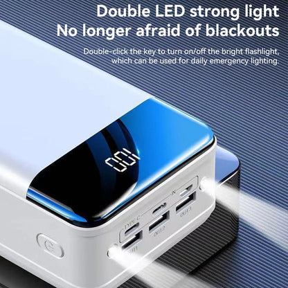 Ultra High-Capacity External Battery Charger 100000mAh USB-C USB-A Multi-Device Fast Charge Bank for iPhone Android Laptop Tablet Travel Eme