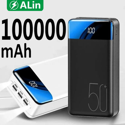 50,000 mAh Portable Charger for Laptop, Tablet & Phone – Fast Charging External Battery Pack with USB-C & USB-A Ports