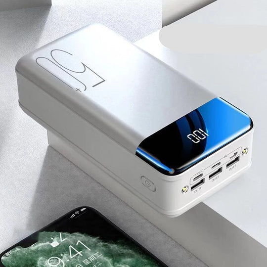 Ultra High-Capacity External Battery Charger 100000mAh USB-C USB-A Multi-Device Fast Charge Bank for iPhone Android Laptop Tablet Travel Eme