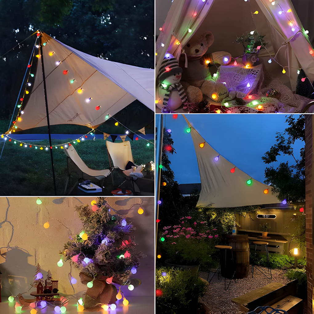 Solar String Lights | Outdoor LED Lights with Eco-Friendly Design | Weather-Resistant Party Ambiance for Gardens & Patios