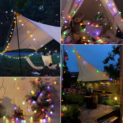 Solar String Lights | Outdoor LED Lights with Eco-Friendly Design | Weather-Resistant Party Ambiance for Gardens & Patios
