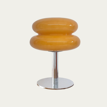 Frosted Glass Accent Lamp 10 Inch Sphere Bedside Light with Metal Base for Nightstand Reading Office Desktop Illumination