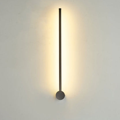 Vertical LED Sconce Aluminum Linear Strip Light Black Gold 31 in Bedroom Hallway Accent Lighting Indirect Glow Modern Minimalist Hardwired M