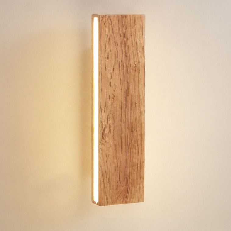 LED Sconce Light 12 Inch Wooden Acrylic Fixture Hallway Bedroom Living Room Hardwired Modern Minimal Décor Ambient Glow 12W 1200 Lumen Inter