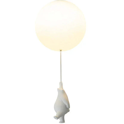 Kids Bear Balloon Ceiling Light Fixture - Whimsical Pendant Lamp for Nursery Bedroom Playroom