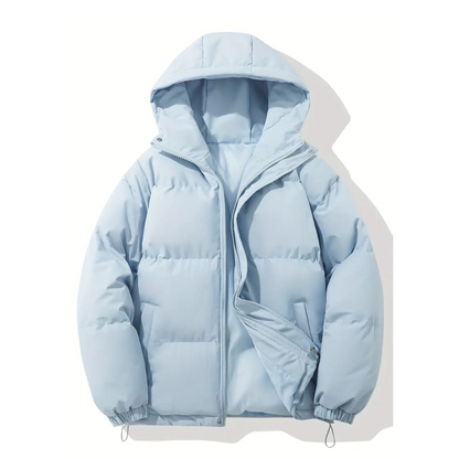 Hooded Puffer Jacket for Women – Water-Resistant Quilted Winter Coat with Side Pockets for Everyday Wear, Travel & Outdoor Activities