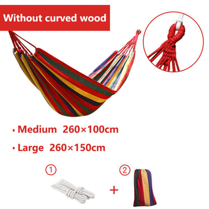 Cotton Blend Swing Hammock with Spreader Bar 102 in Total Length Red Blue for Backyard Patio Camping Outdoor Relaxation Adults Kids Portable