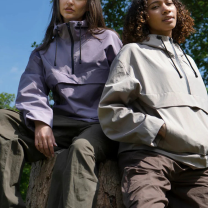 Weatherproof Half-Zip Windbreaker Jacket with Hood – Lightweight Water-Resistant Pullover for Men & Women