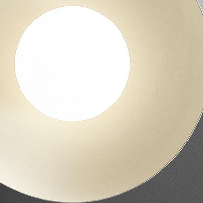 Single-Bulb Ceiling Light with Iron Frame and Glass Shade for Bedroom, Hallway, or Entryway