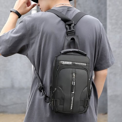 Crossbody Sling Bag with Anti-Theft Hidden Zippers & USB Charging Port – Water-Resistant Nylon Daypack for Travel, Commute & Everyday Carry
