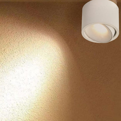 Low-Profile Aluminum LED Ceiling Fixture 3.7 Inch Round 12W Contemporary Overhead Lighting Hallway Bedroom Entryway Living Space
