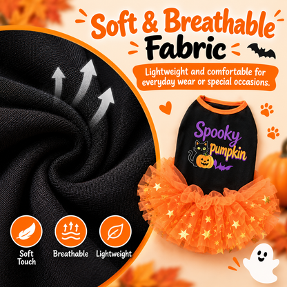 Ortekor Halloween Dog Tutu Dress for Parties & Photos - Soft Lightweight Costume for Small Dogs