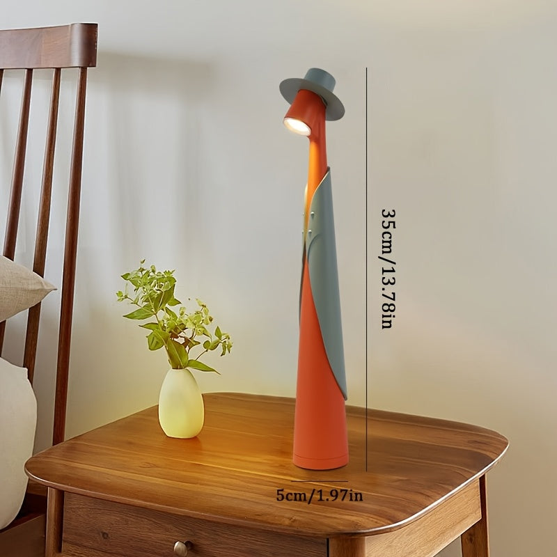 Melo Cordless Desk Lamp - Rechargeable Touch Control, Artistic Design