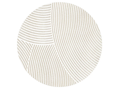 Round Area Rug with Geometric Pattern – Non-Slip Circular Floor Mat for Living Room, Bedroom & Entryway – Water-Resistant Soft Padded