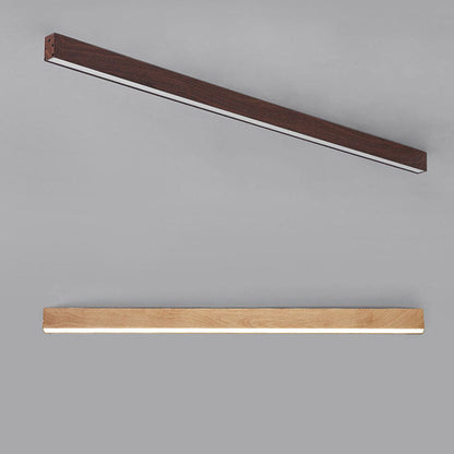 Hardwired Linear LED Ceiling Light with Natural Aluminum Frame & Acrylic Diffuser for Living Room, Bedroom & Entryway