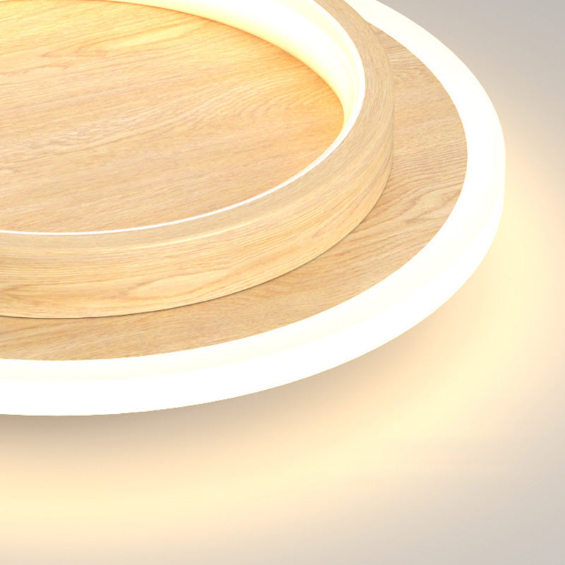 9.4 in Round LED Flush Mount Light with Ring Glow Effect for Hallways Bedrooms Entryways Modern Low-Profile Fixture Aluminum Acrylic