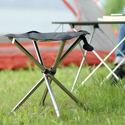 Versatile Camping Stool | Collapsible Portable Stool with Durable Steel Frame | Lightweight Design for Outdoor Comfort