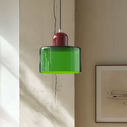 Handwoven Glass Pendant Light Bauhaus Style Indoor Hanging Lamp Adjustable Cable for Dining Room Kitchen Home Office