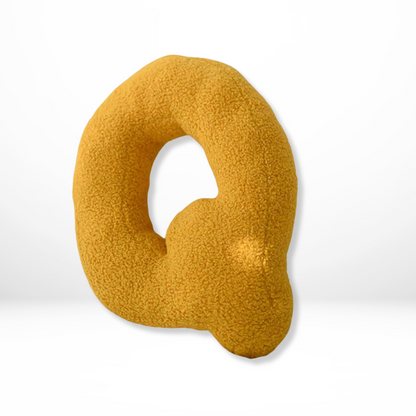 Letter-Shaped Velvet Throw Pillow — Personalized Initial Cushion for Couch, Bed & Nursery Décor