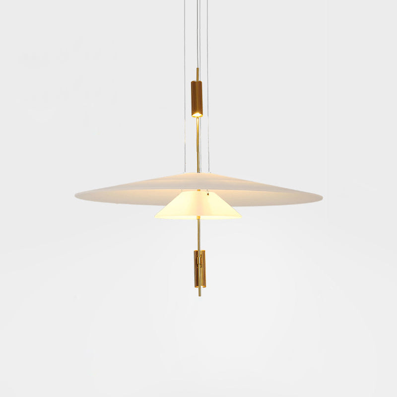 Modern LED Ceiling Fixture 26 Inch White Acrylic Adjustable Height for Kitchen Dining Bedroom Entryway Overhead Lighting Fixture