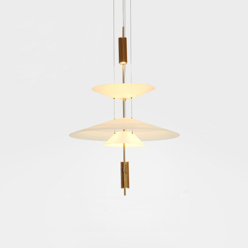 Modern LED Ceiling Fixture 26 Inch White Acrylic Adjustable Height for Kitchen Dining Bedroom Entryway Overhead Lighting Fixture