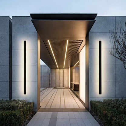 Linear LED Outdoor Sconce 79 Inch Waterproof Metal Wall Light for Patio Garden Facade Pathway Modern Exterior Minimalist Architecture Fixtur