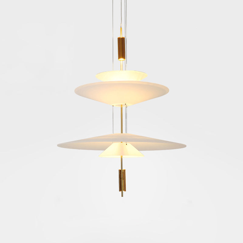 Modern LED Ceiling Fixture 26 Inch White Acrylic Adjustable Height for Kitchen Dining Bedroom Entryway Overhead Lighting Fixture