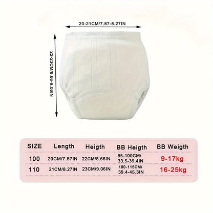 Reusable Potty Training Pants for Toddlers – Leak-Resistant Cotton Underwear with Soft Elastic Waistband for Boys & Girls