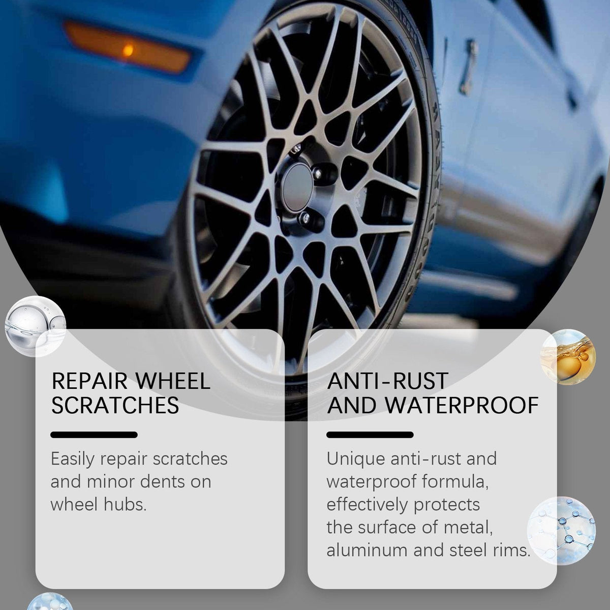 Wheel Touch-Up Paint Pen Set – 3-Pack Black Finish Scratch Repair for Rims & Alloys