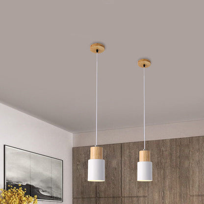 Rustic Chic Metal Wooden Hanging Lamp