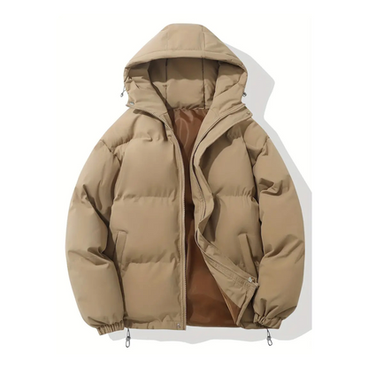 Hooded Puffer Jacket for Women – Water-Resistant Quilted Winter Coat with Side Pockets for Everyday Wear, Travel & Outdoor Activities
