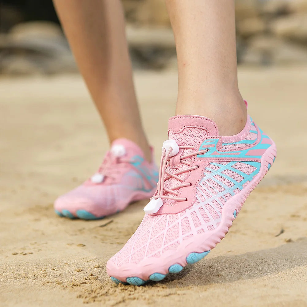 Quick-Dry Water Shoes with Non-Slip Rubber Sole for Beach, Pool & Water Sports | Unisex Lightweight Aqua Sneakers