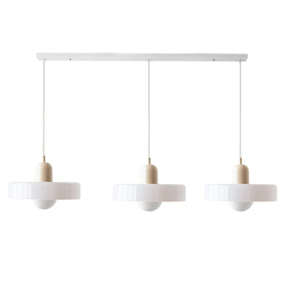Glass Pendant Lamp 12 Inch Adjustable Height Ceiling Fixture for Bedrooms Nightstands Modern Minimalist Nordic Hanging Light E27 Socket for