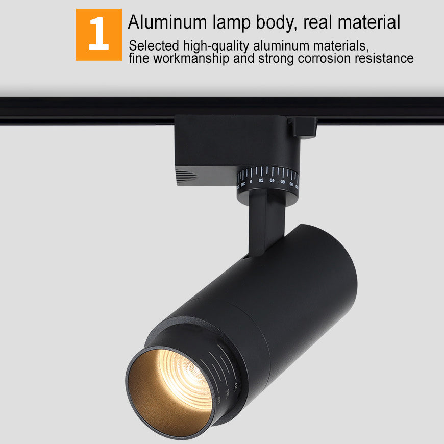 Adjustable LED Track Lighting System Flush Mount Ceiling Spots for Kitchen Hallway Living Room 3 4 5 Heads Dimmable Aluminum Directional Spo