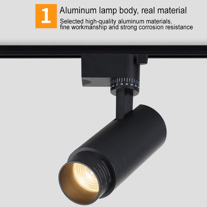 Adjustable LED Track Lighting System Flush Mount Ceiling Spots for Kitchen Hallway Living Room 3 4 5 Heads Dimmable Aluminum Directional Spo