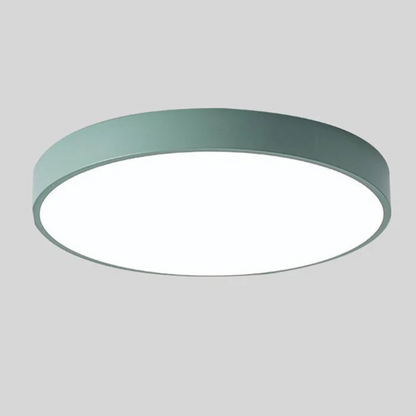 Round Wood & Acrylic LED Ceiling Light – Scandinavian Flush Mount for Bedroom, Living Room & Hallway