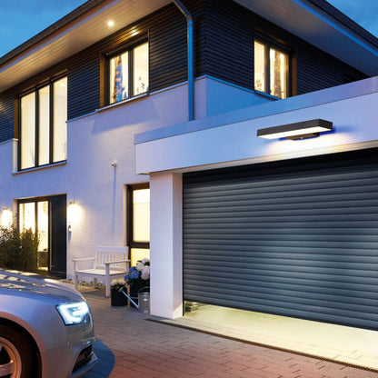 Outdoor Motion Sensor LED Wall Light - Slim Waterproof Porch Sconce for Entryway, Patio & Garage