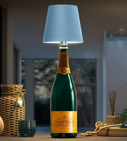 Rechargeable LED Bottle Lamp Adapter for Wine Bottles & Decorative Glass | Cordless Ambient Light Base for Home Decor & Dining