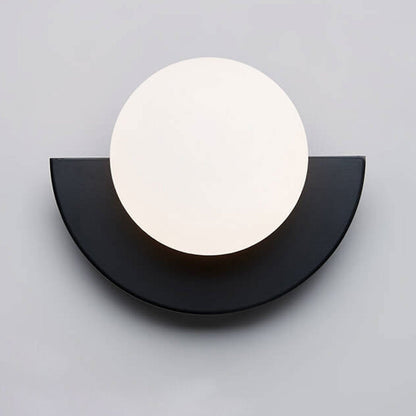 Half-Moon Glass Wall Sconce with Colorful PVC Globe for Living Room & Bedroom | Modern Indoor Accent Lighting Fixture