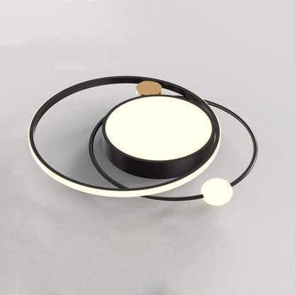 LED Ceiling Light Flush Mount Round Modern Circle Fixture Black White Gold 3000K 5000K for Bedroom Living Room Kitchen