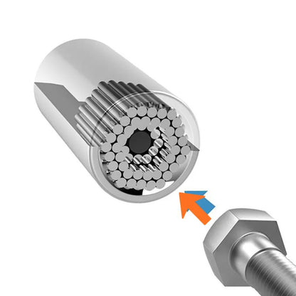 Self-Adjusting Multi-Grip Socket Tool for Bolts, Nuts & Fasteners in Metric & SAE Sizes | Fits 1/4 to 3/4 Inch Hardware