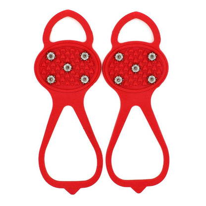 Traction Cleats for Winter Walking on Ice and Snow – Portable Over-Shoe Spikes for Adults and Kids – Lightweight Slip-On Grips