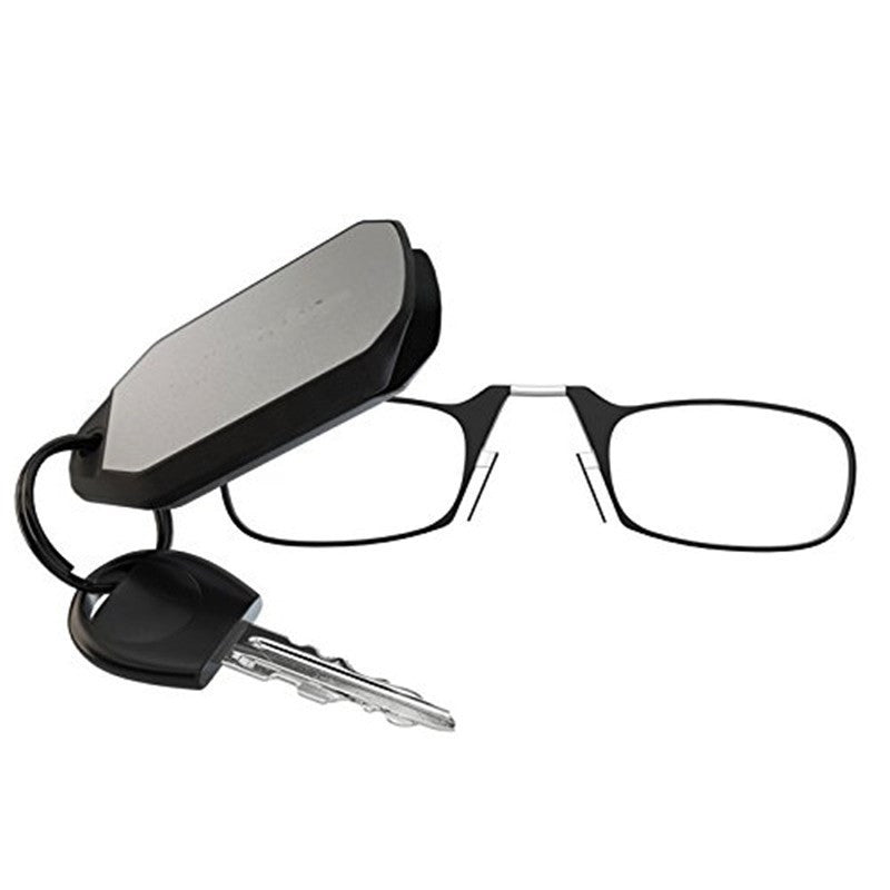 Compact Keychain Reading Glasses with Portable Folding Frame in Protective Case for Vision Magnification on the Go