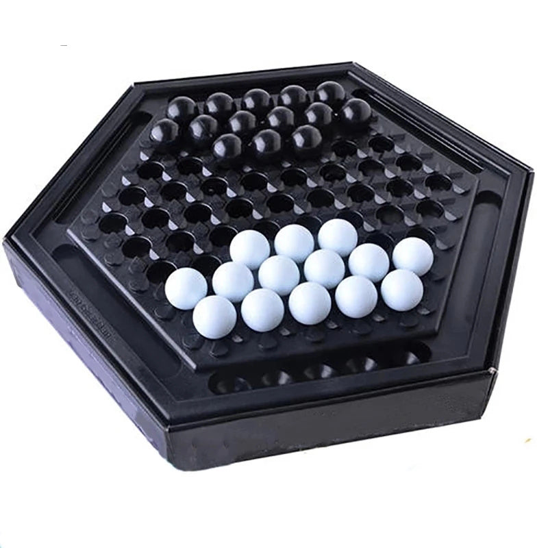 Two-Player Abstract Tactics Board Game with Marbles for Kids & Adults – Hexagonal Strategy Puzzle for Family Game Night & Logic Skill Buildi