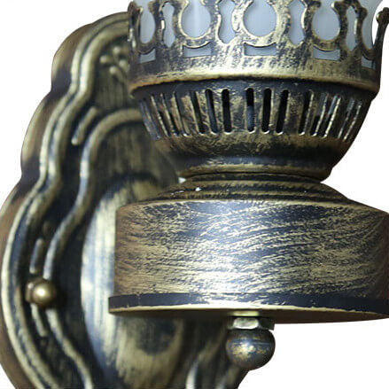 Oil-Inspired Bronze Sconce with Curved Glass Shade – Hardwired E26 Socket for Hallways & Bedrooms – 16.5 in Tall Vintage Fixture for Entrywa