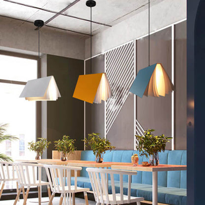 Hanging Ceiling Light Fixture with Adjustable Chain E26 Base Modern Iron PVC Shade for Bedroom Living Room Dining Room Kitchen