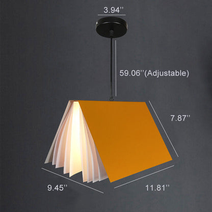 Hanging Ceiling Light Fixture with Adjustable Chain E26 Base Modern Iron PVC Shade for Bedroom Living Room Dining Room Kitchen