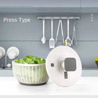 Kitchen Essentials | Compact One-Hand Spin Salad Spinner with Easy Drying Mechanism | Space-Saving Design for Fresh Salads