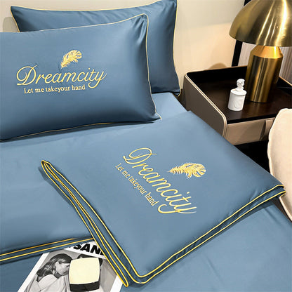 Ortekor Elegant Bedding Set | Cooling Silk Summer Quilt with Soft Filling | Lightweight Comfort for Restful Sleep