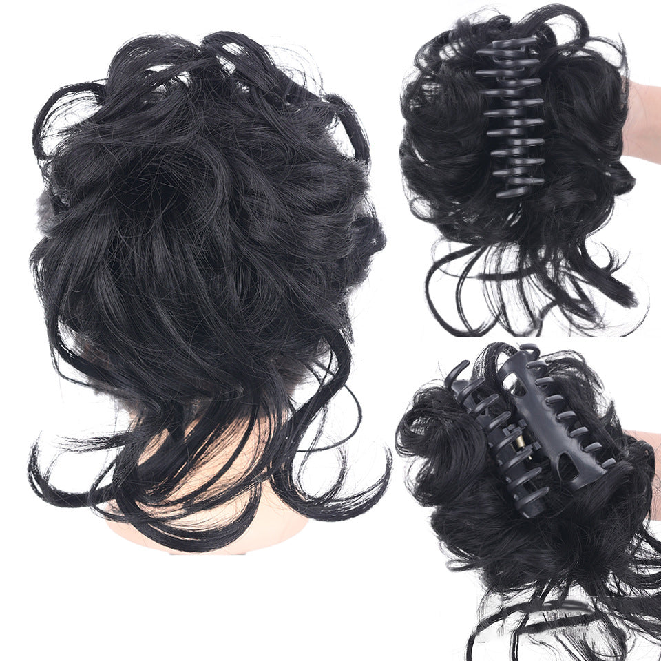Clip-In Messy Bun Hairpiece – Synthetic Hair Scrunchie Updo Extension for Volume & Style
